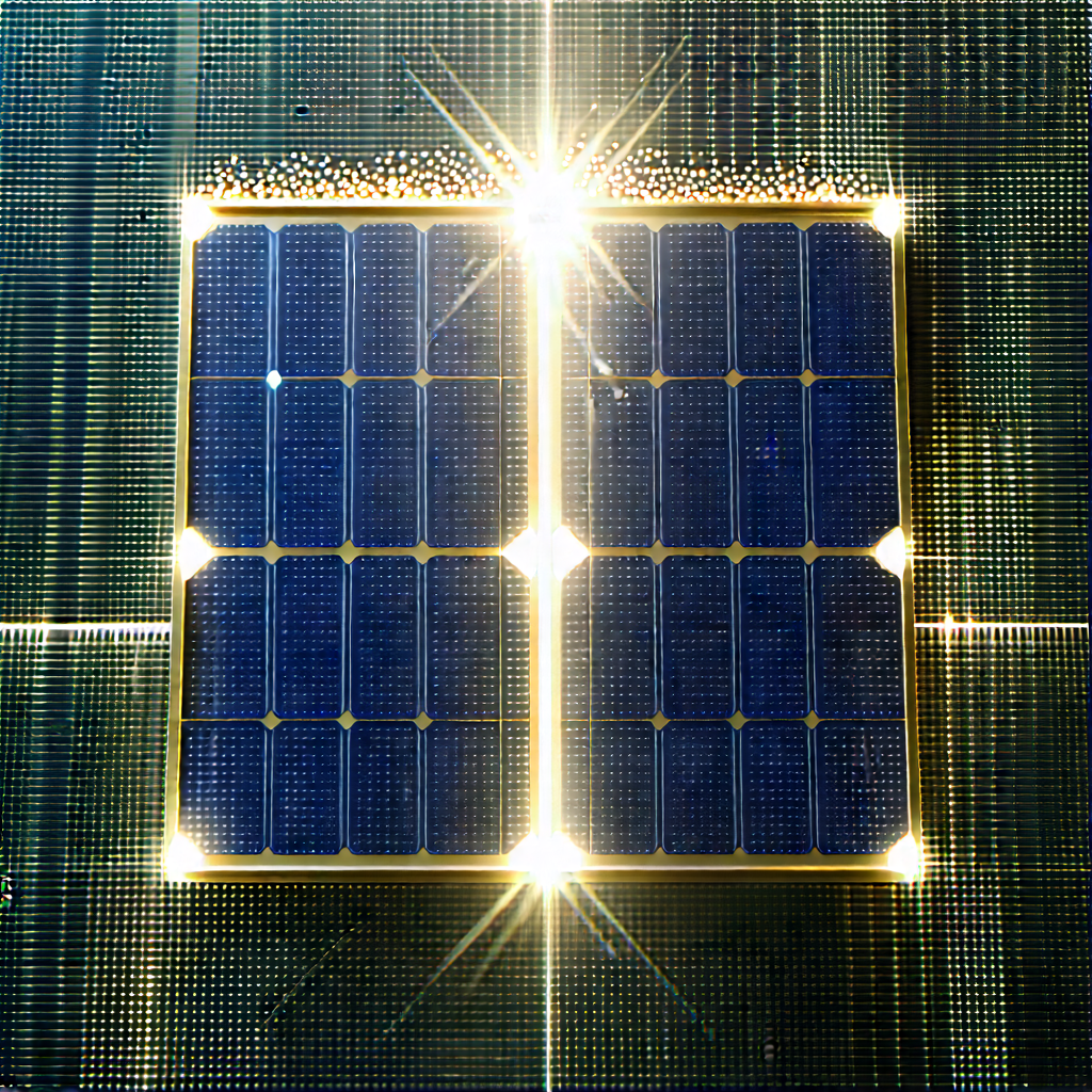 Solar panel with digital particles