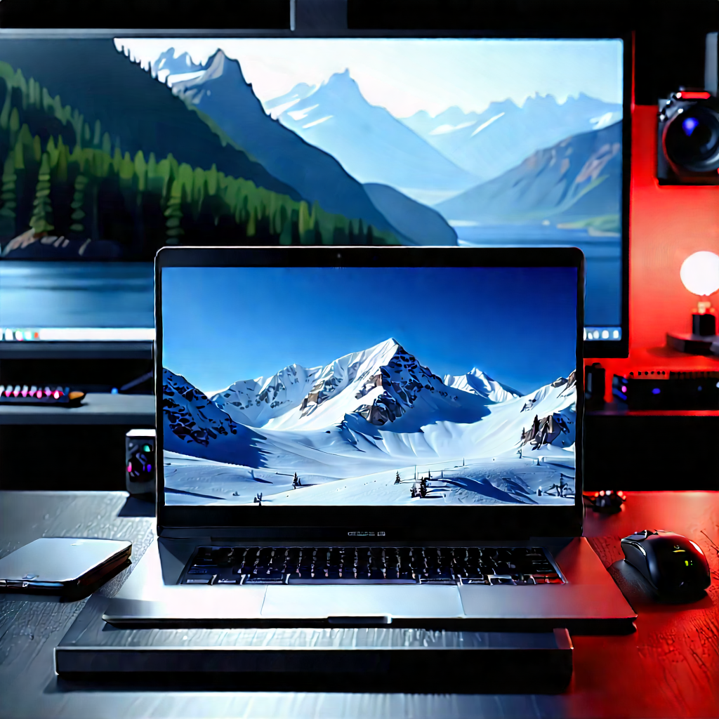 Laptop With Streaming Content With Laptop Computer