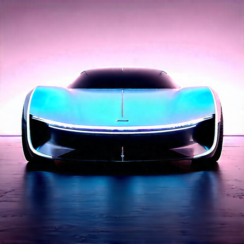 Innovative Electric Vehicle Design With Futuristic Blue