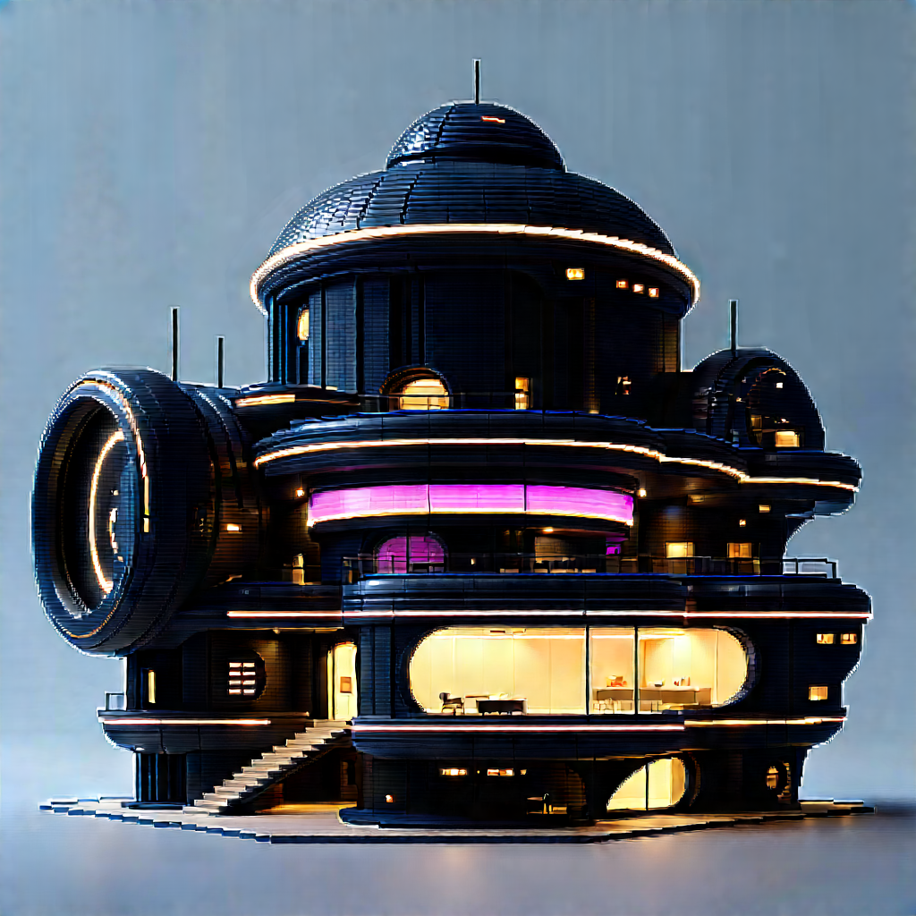 (futuristic:1.33) Innovation Hub With Futuristic Building