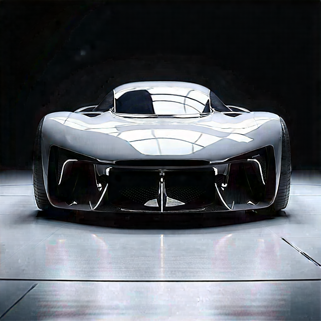 Automotive Technology In Design Studio With Sleek Silver
