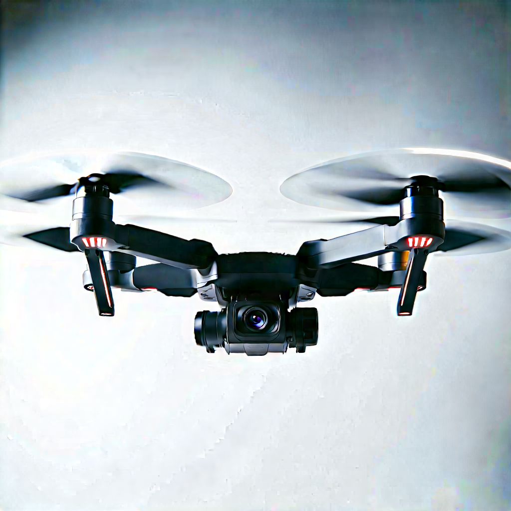 Drone With Streaming Content With Black Drone
