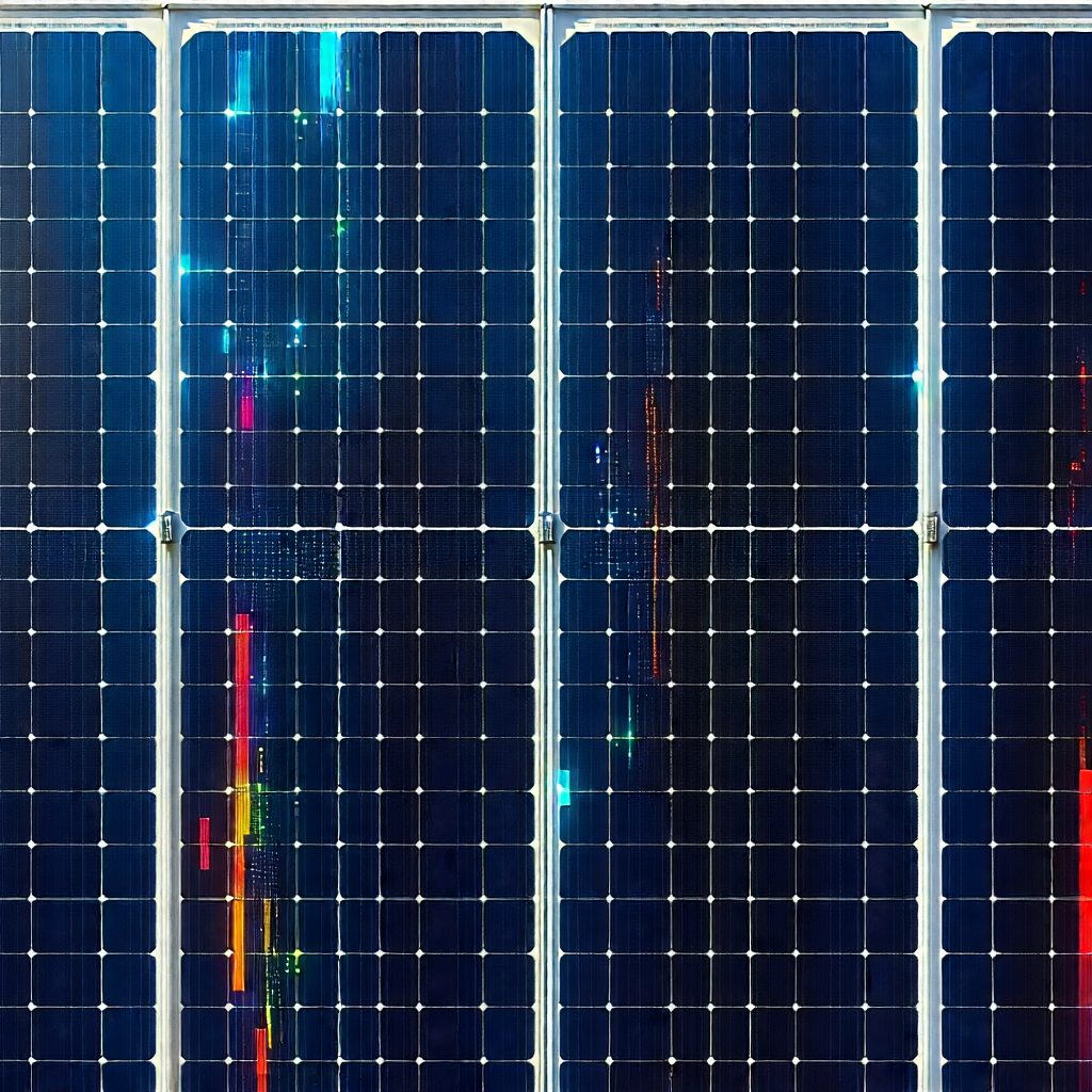 Solar Panel With Data Streams With Solar Panels,