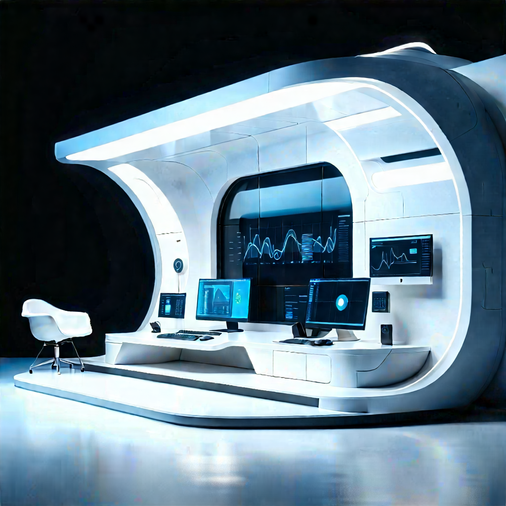 Futuristic Tech Startup Office With Image, There