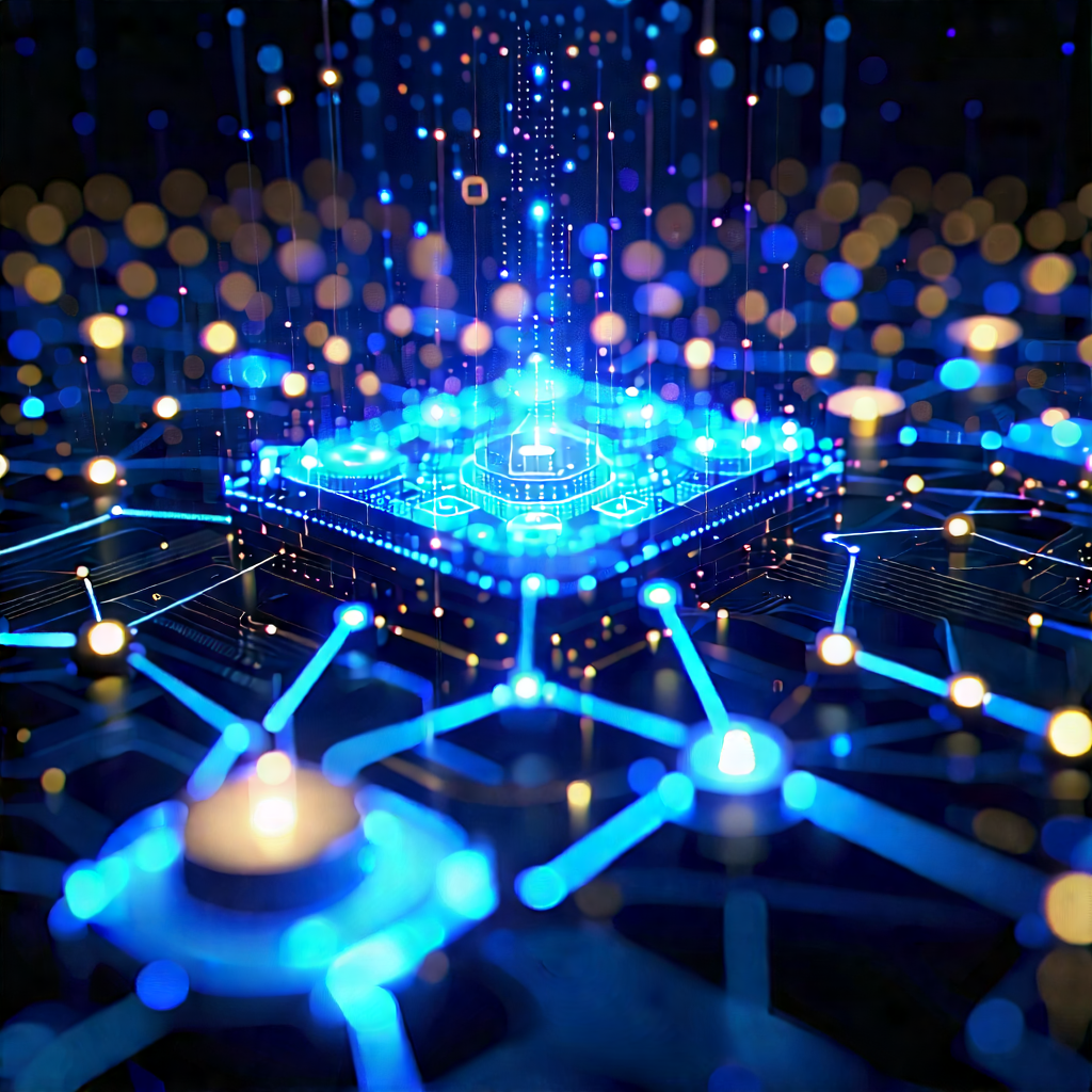 Blockchain Network Visualization With Image, There