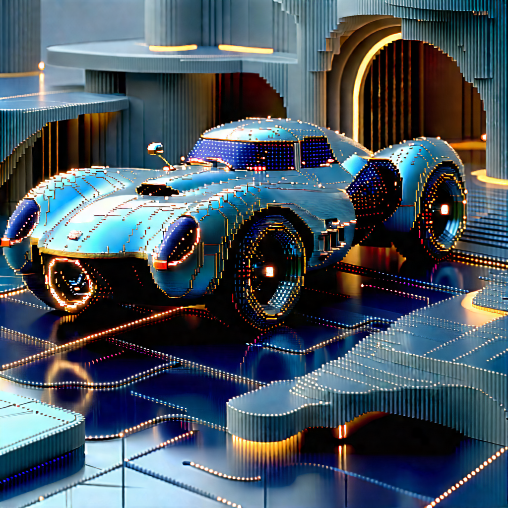 Digital Transformation Visualization With Futuristic Parked