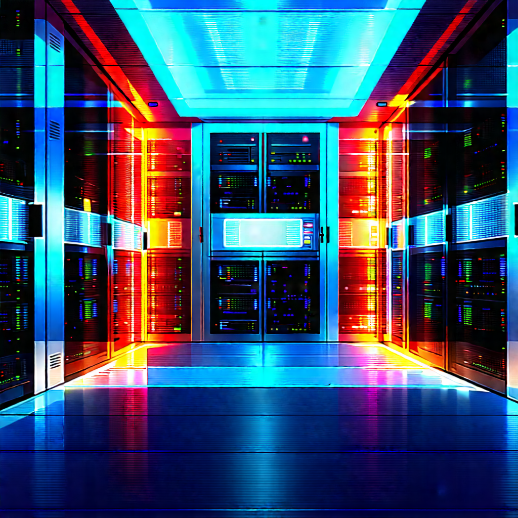 Futuristic Server Room With Image, There