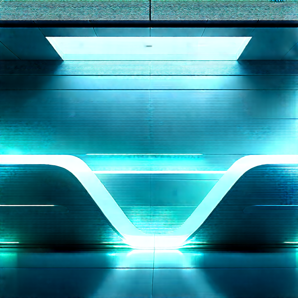 Futuristic tech startup office