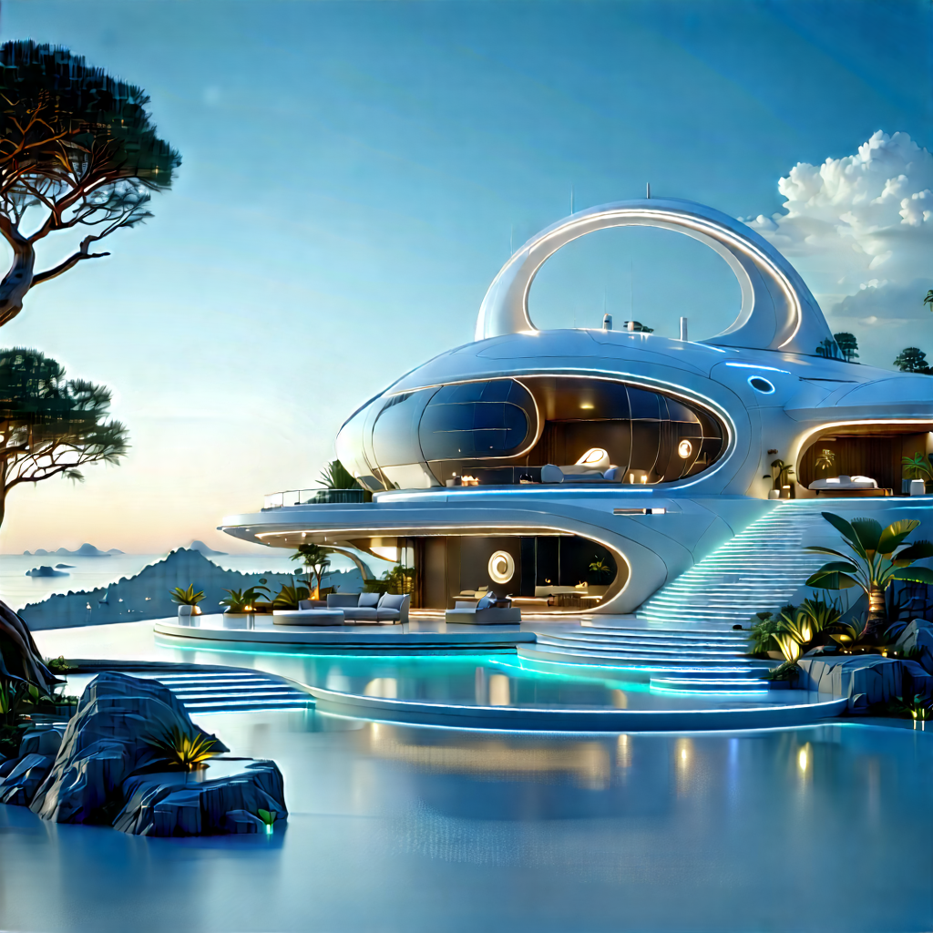 Futuristic Smart Home With Large, Modern-looking