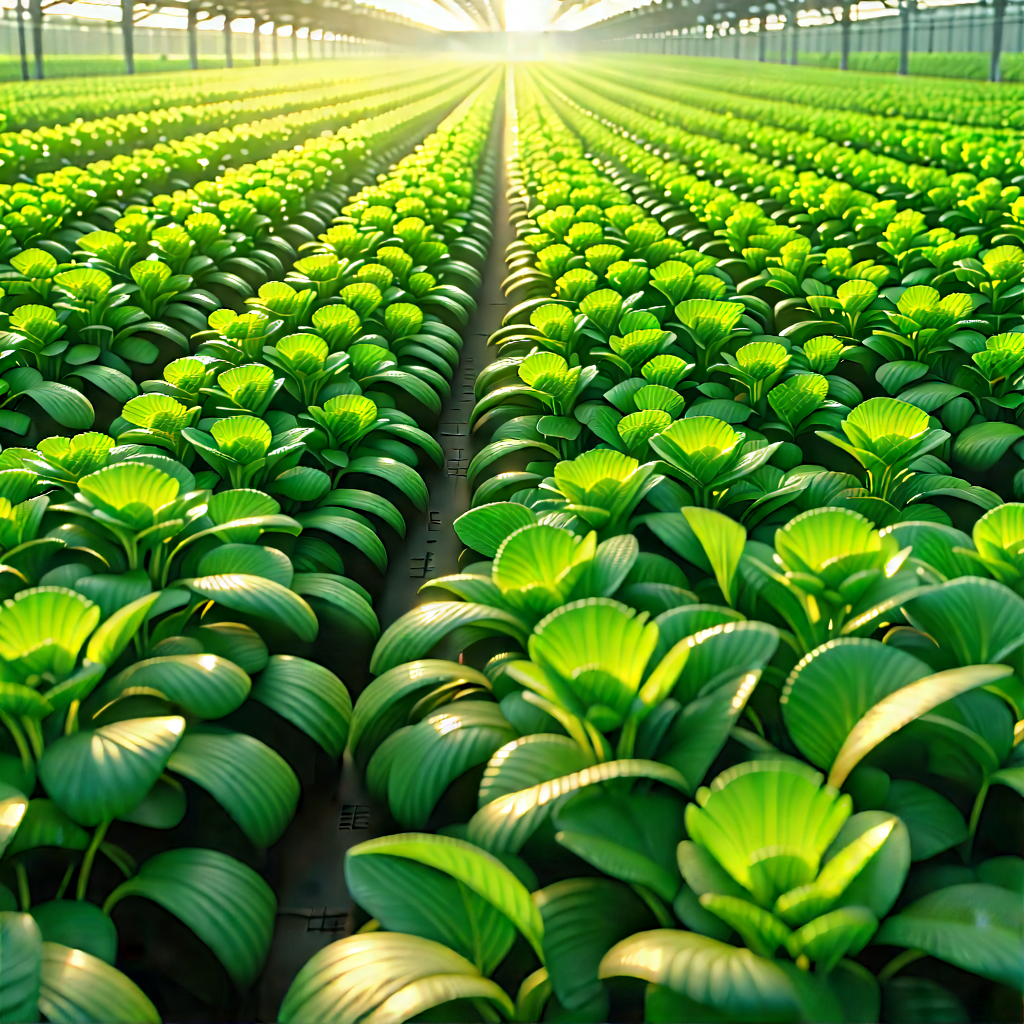 Agricultural Technology In Manufacturing Facility With Large Green