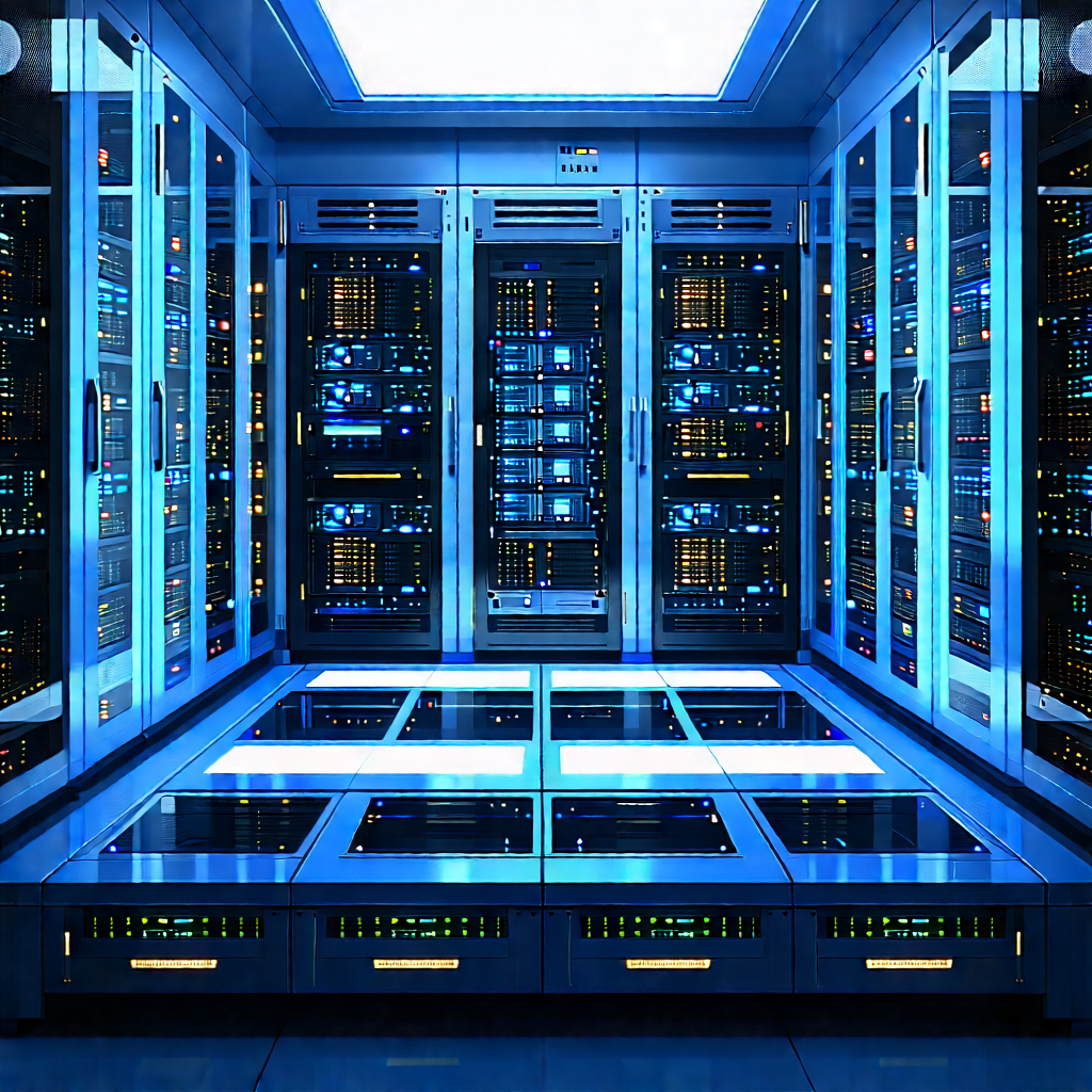 (futuristic:1.32) server room