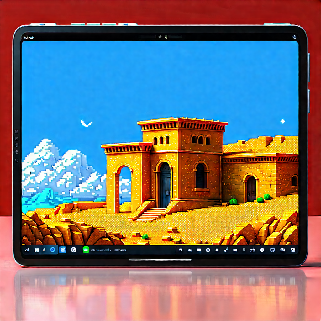 Tablet With Streaming Content With Laptop Screen