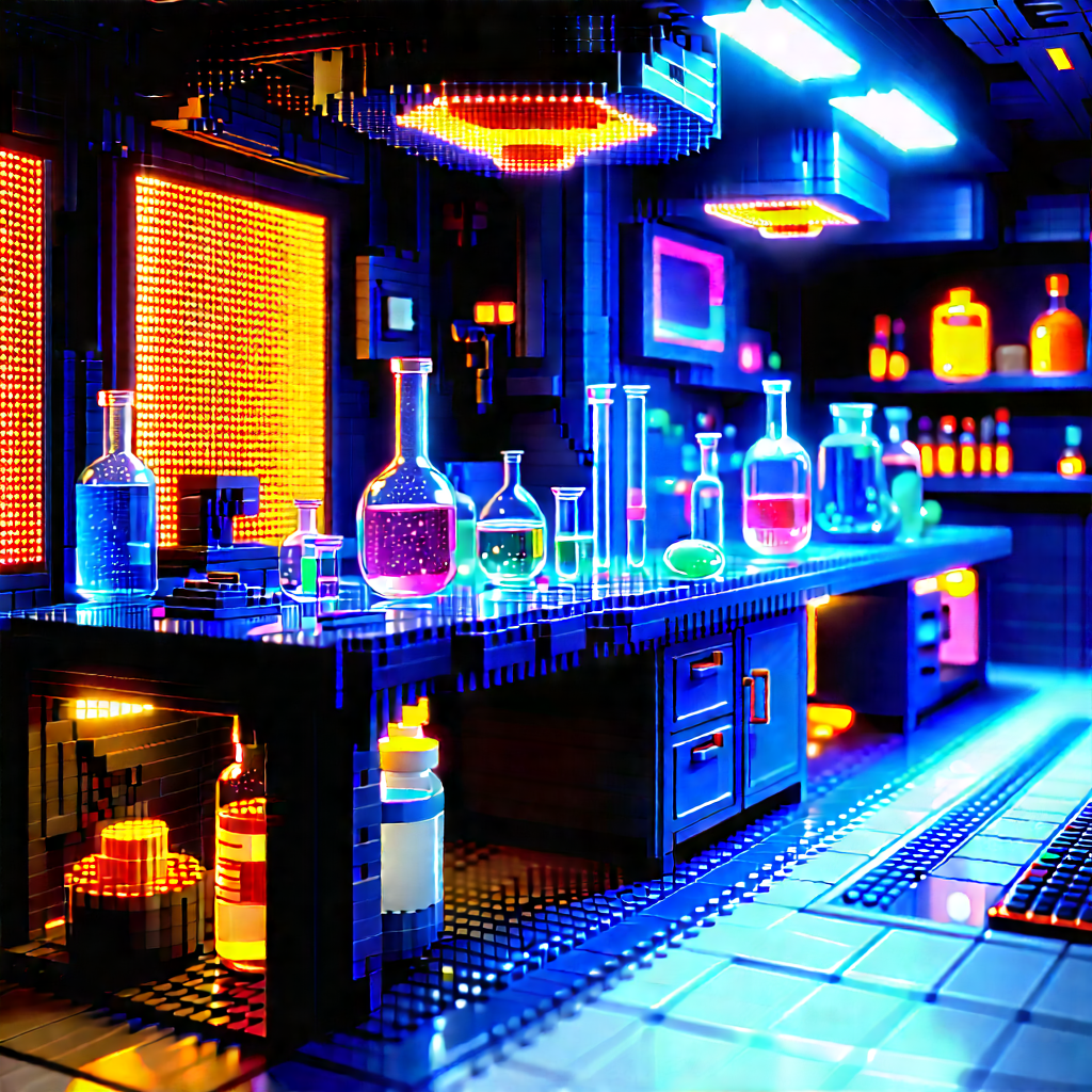 Futuristic research laboratory