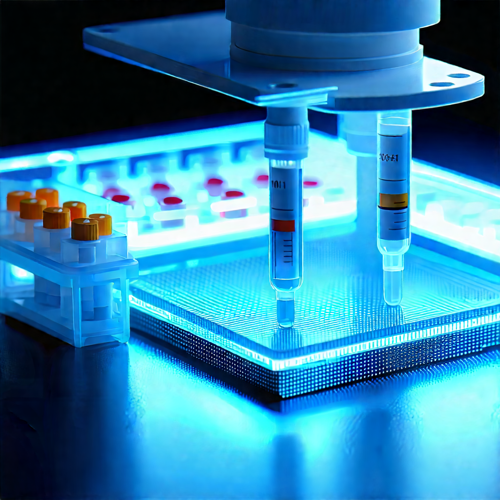 Healthcare Technology In Modern Laboratory With Blue Light