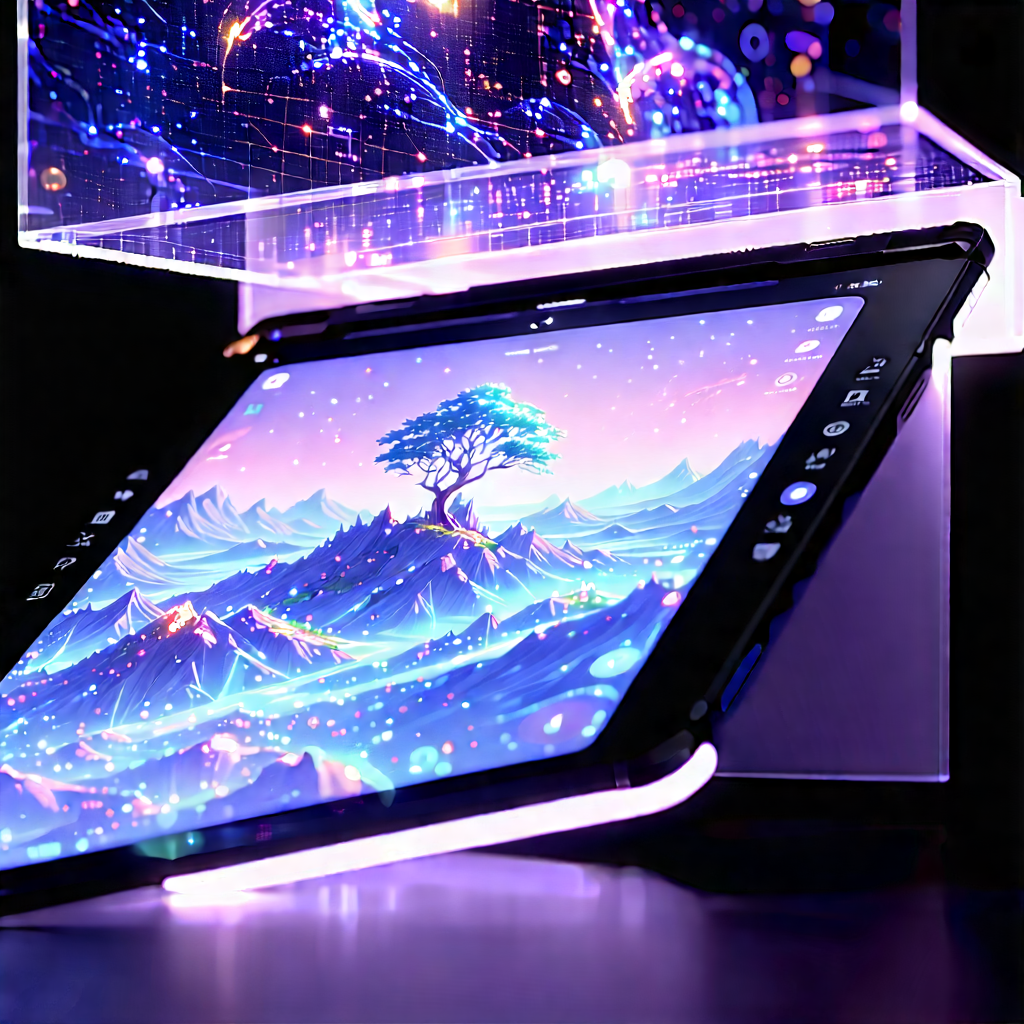Tablet with holographic display