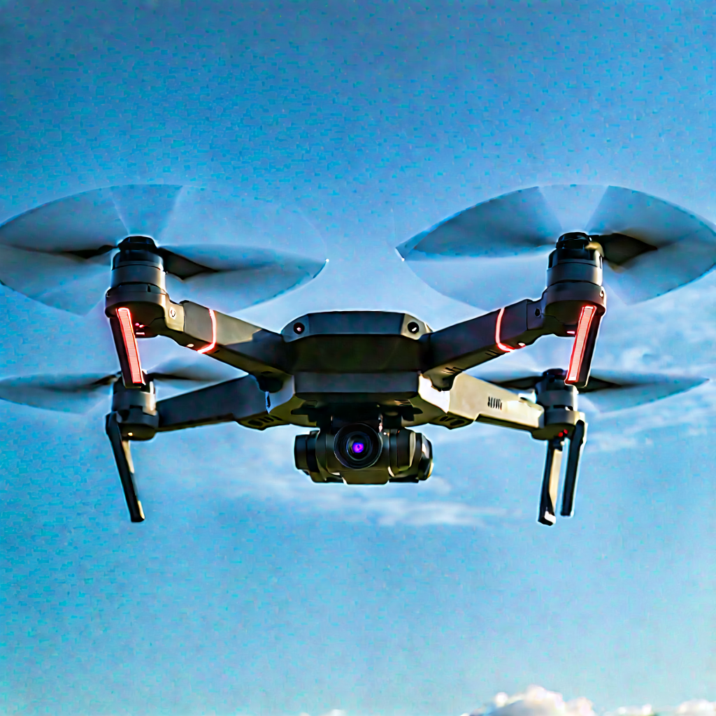 Drone With Streaming Content With Drone Flying