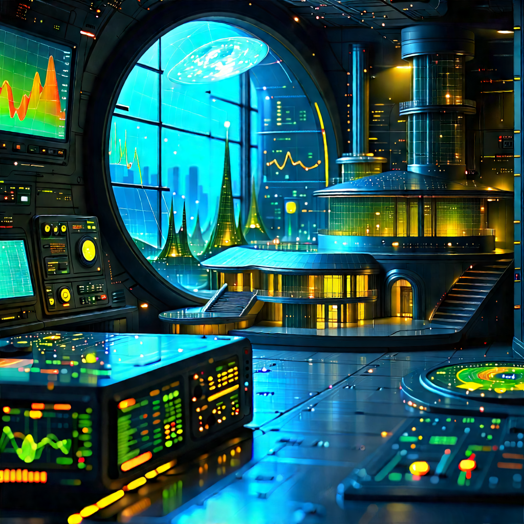 Healthcare Technology In Research Center With Futuristic Scene,