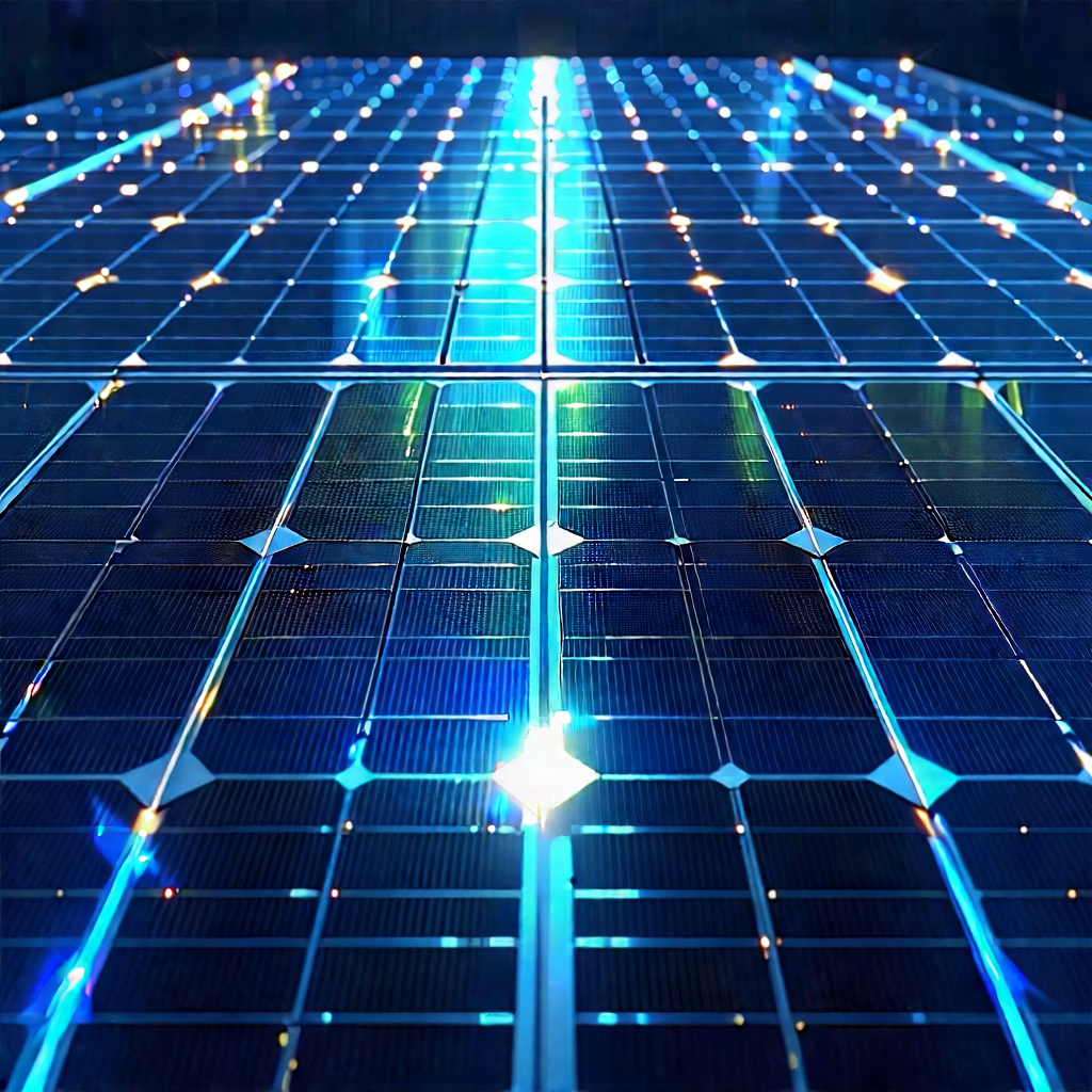 Solar panel with holographic projection