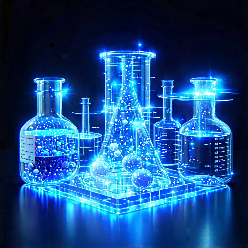 Futuristic Research Laboratory With Display Various