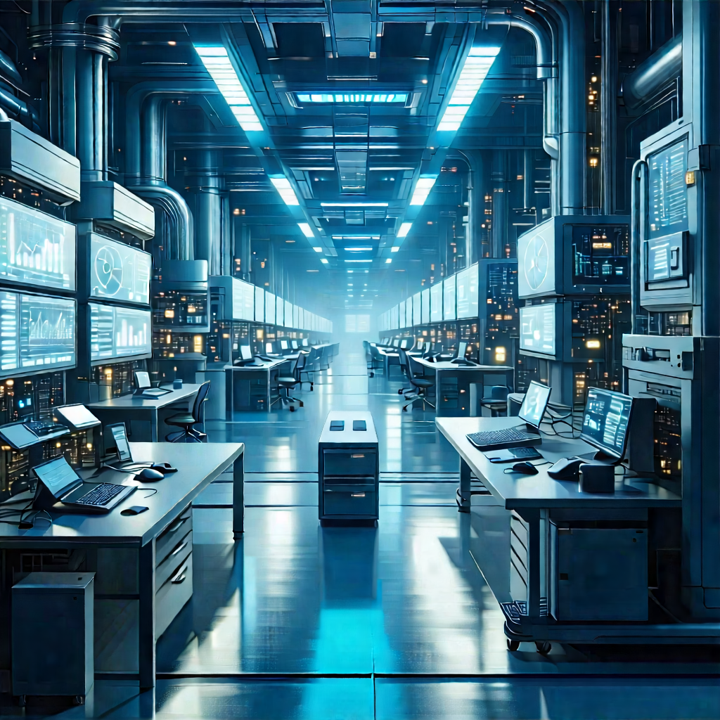 Financial Technology In Manufacturing Facility With Image, There