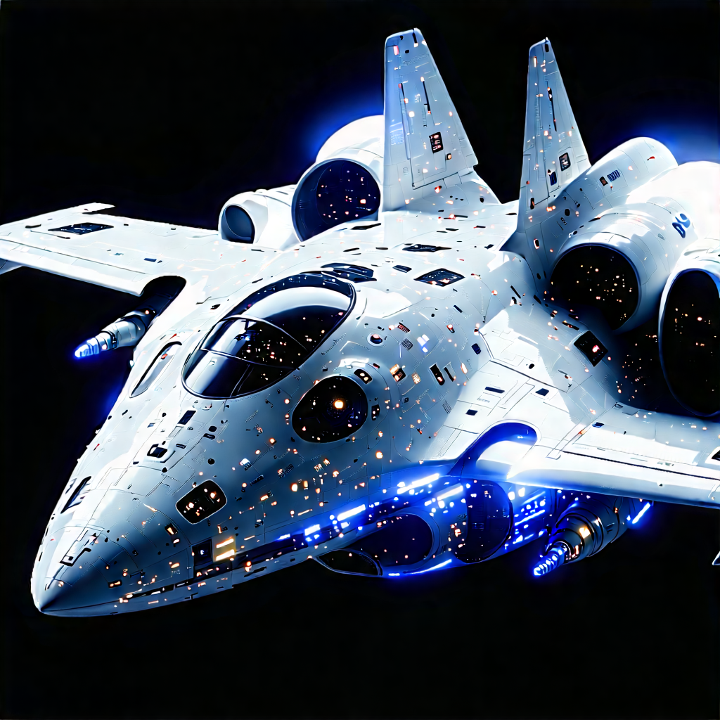 Aerospace Technology In (design:1.47) Studio With Futuristic Fighter
