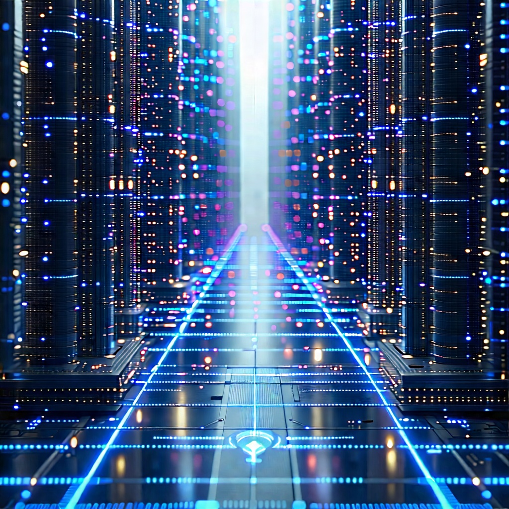 Close-up Of Sensor Array With Futuristic Cityscape