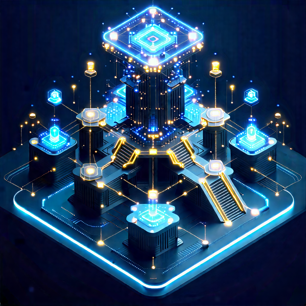 Blockchain Network Visualization With Image, There