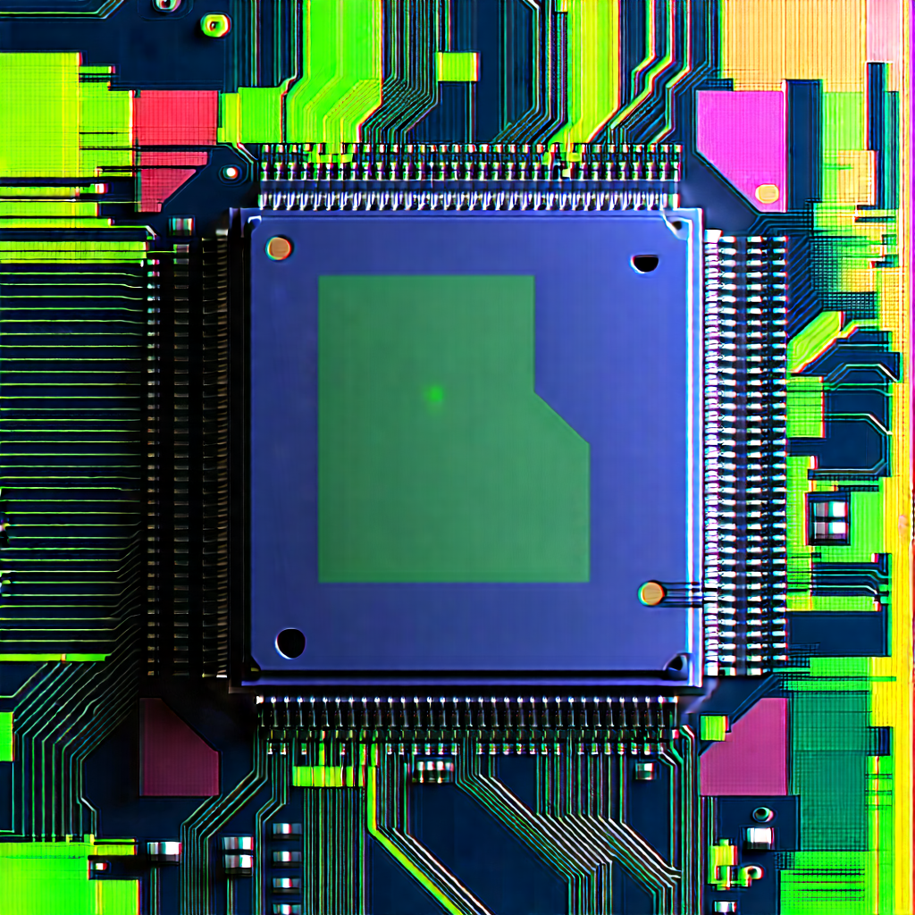 Close-up of microprocessor