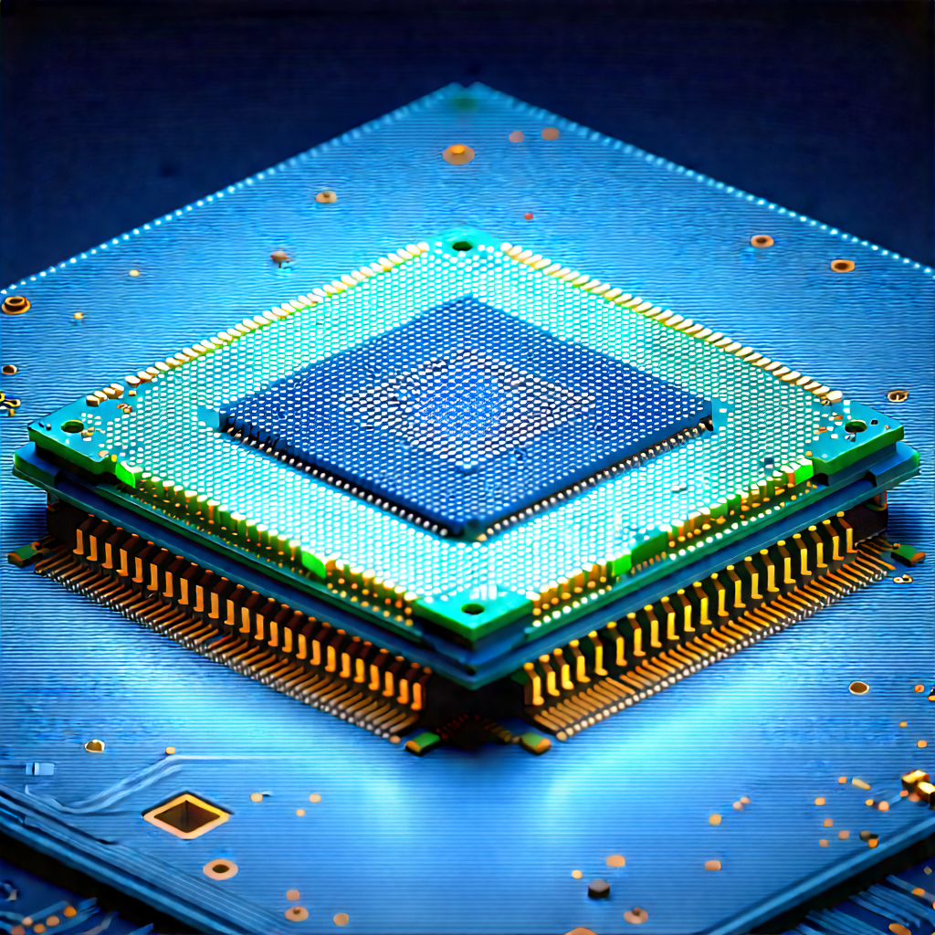 Close-up of microprocessor
