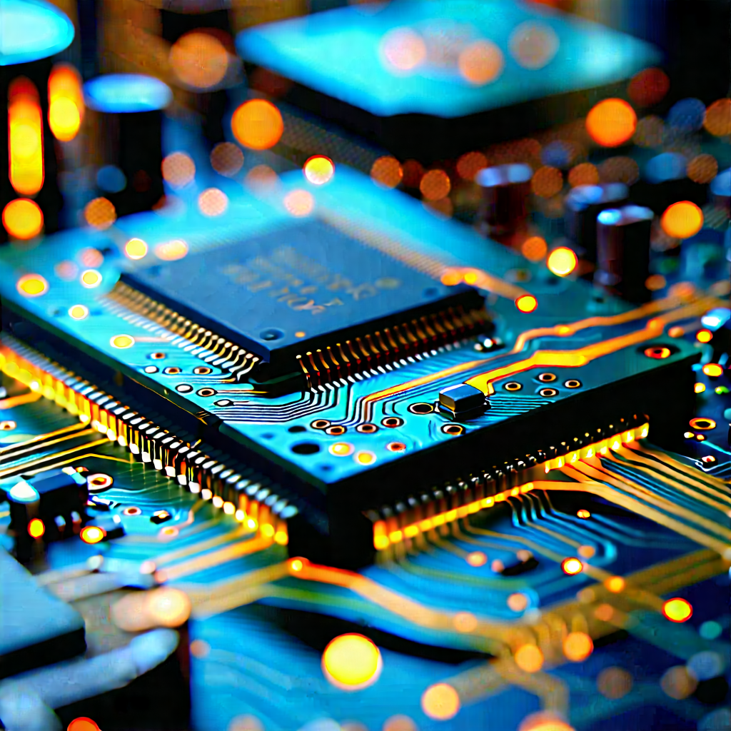 Close-up of electronic circuit