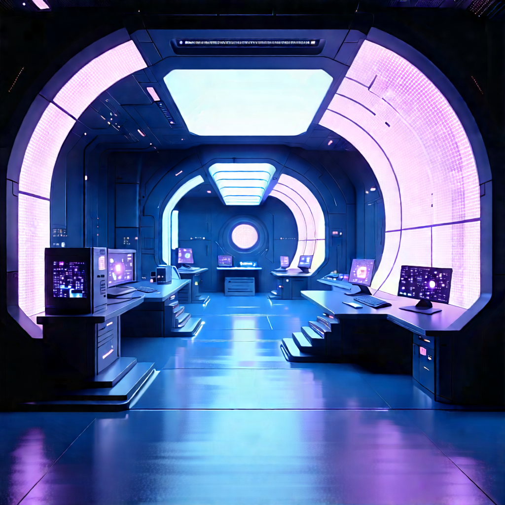 Futuristic research laboratory