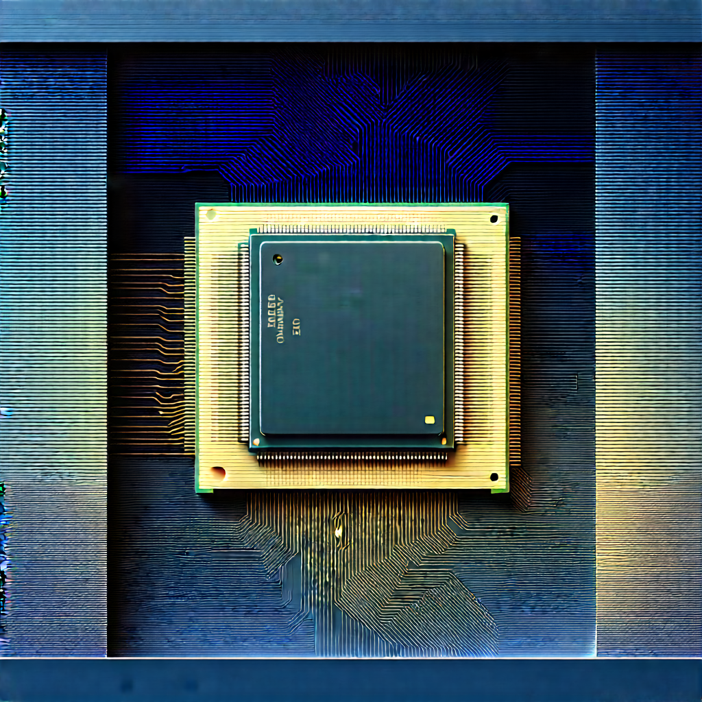 Close-up of microprocessor