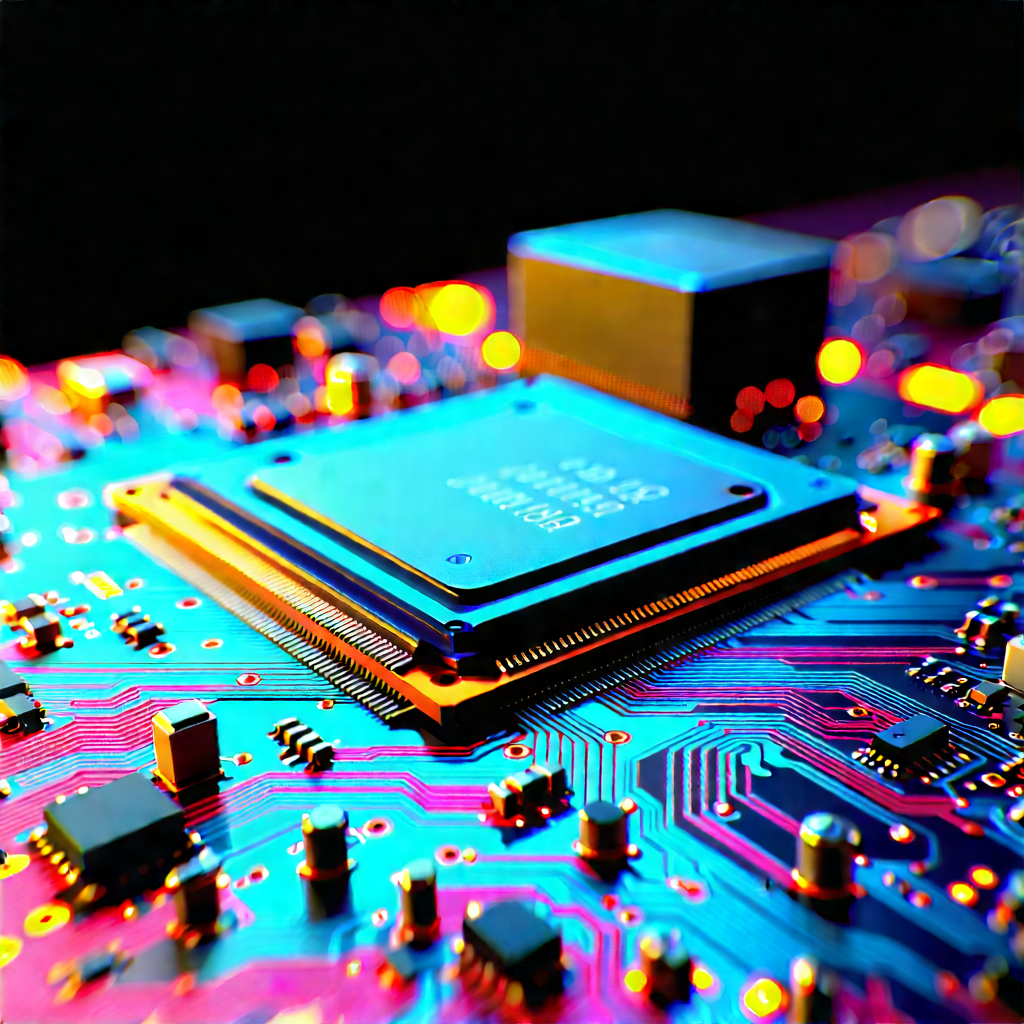 Close-up of microprocessor