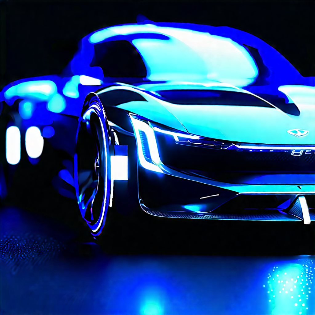 Innovative Electric Vehicle Design With Blue Sports