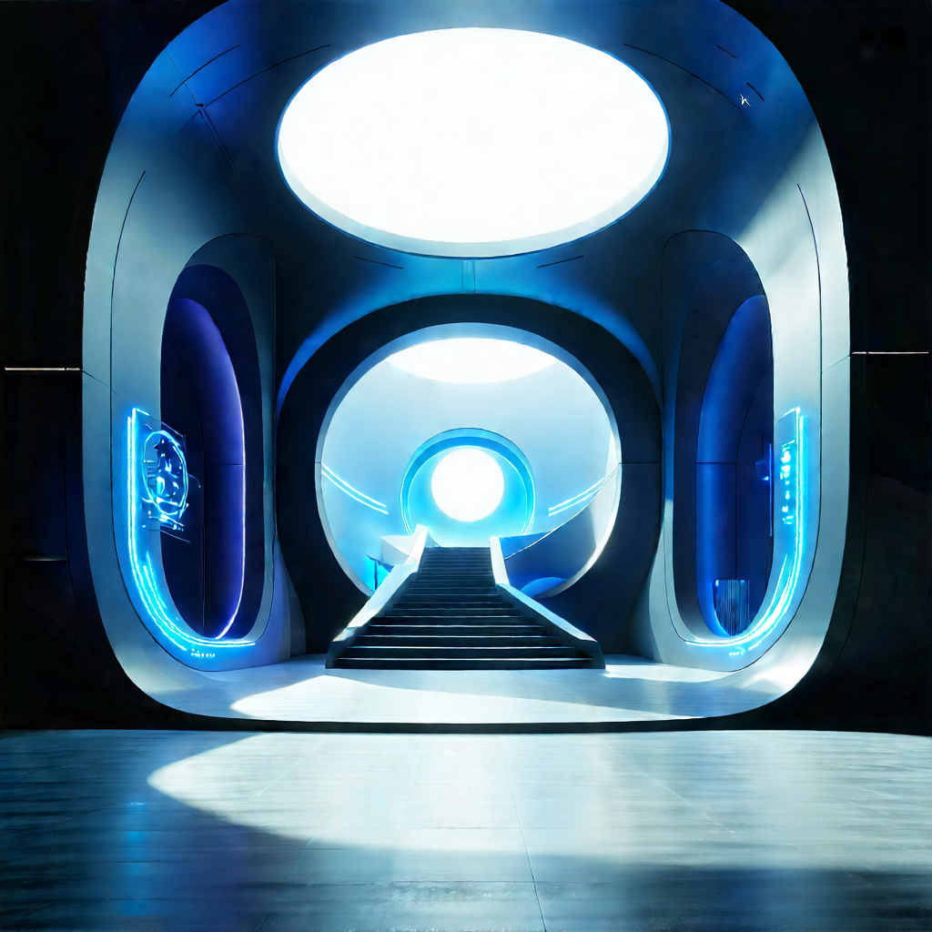 Futuristic Innovation Hub With Futuristic Room