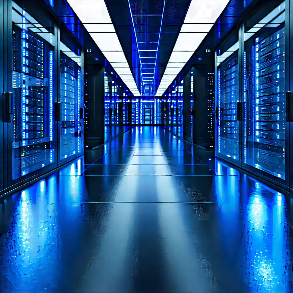 Futuristic server room