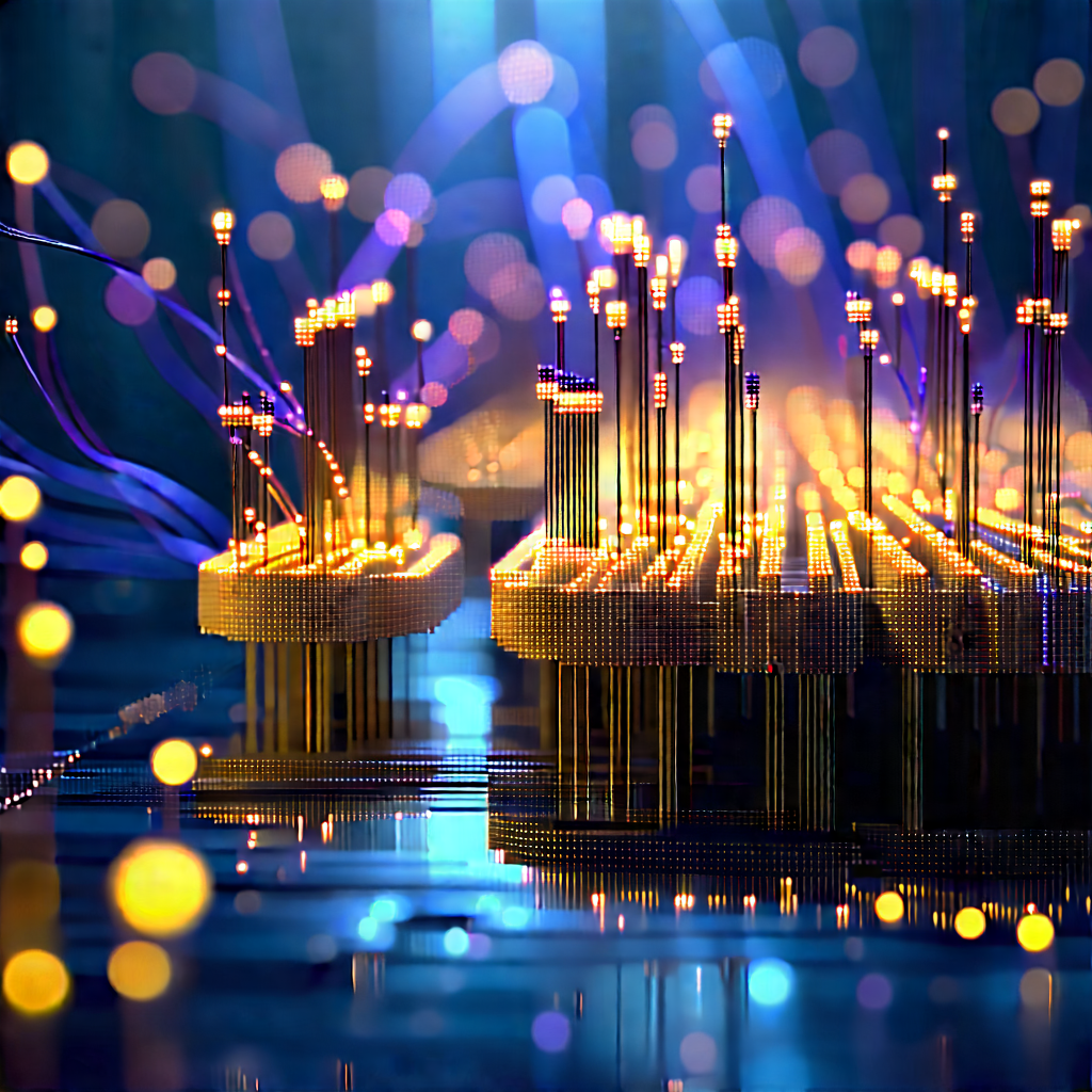 Close-up Of Fiber Optic Cables With Image, There