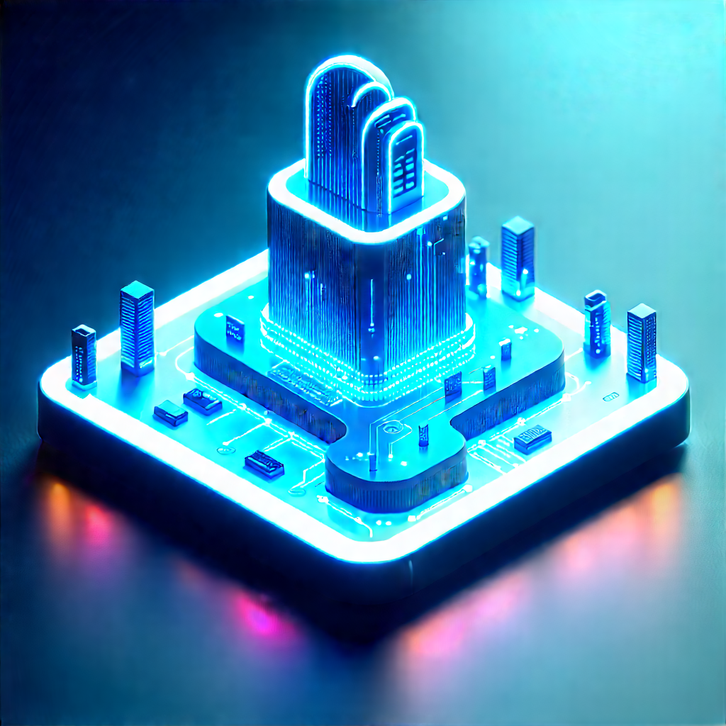 Cloud Computing Visualization With Futuristic Cityscape