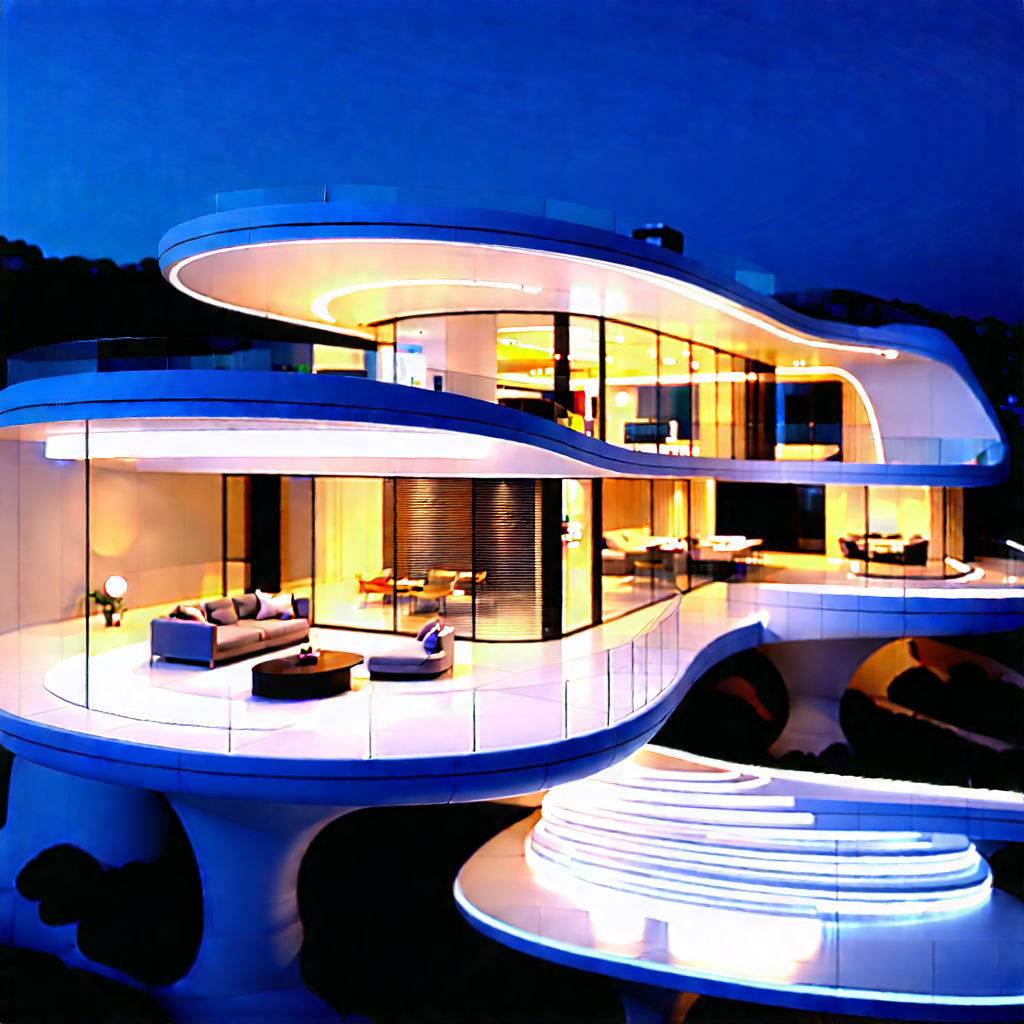 Futuristic Smart Home With Large, Modern-looking