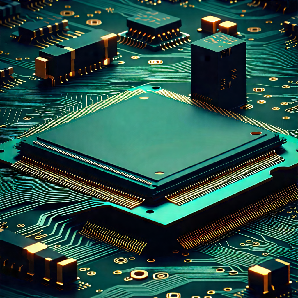 Close-up of microprocessor