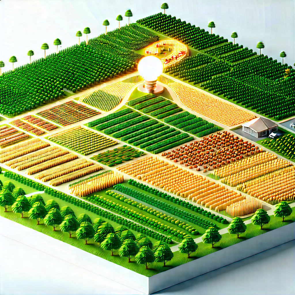 Agricultural Technology In Modern Laboratory With Model Farm