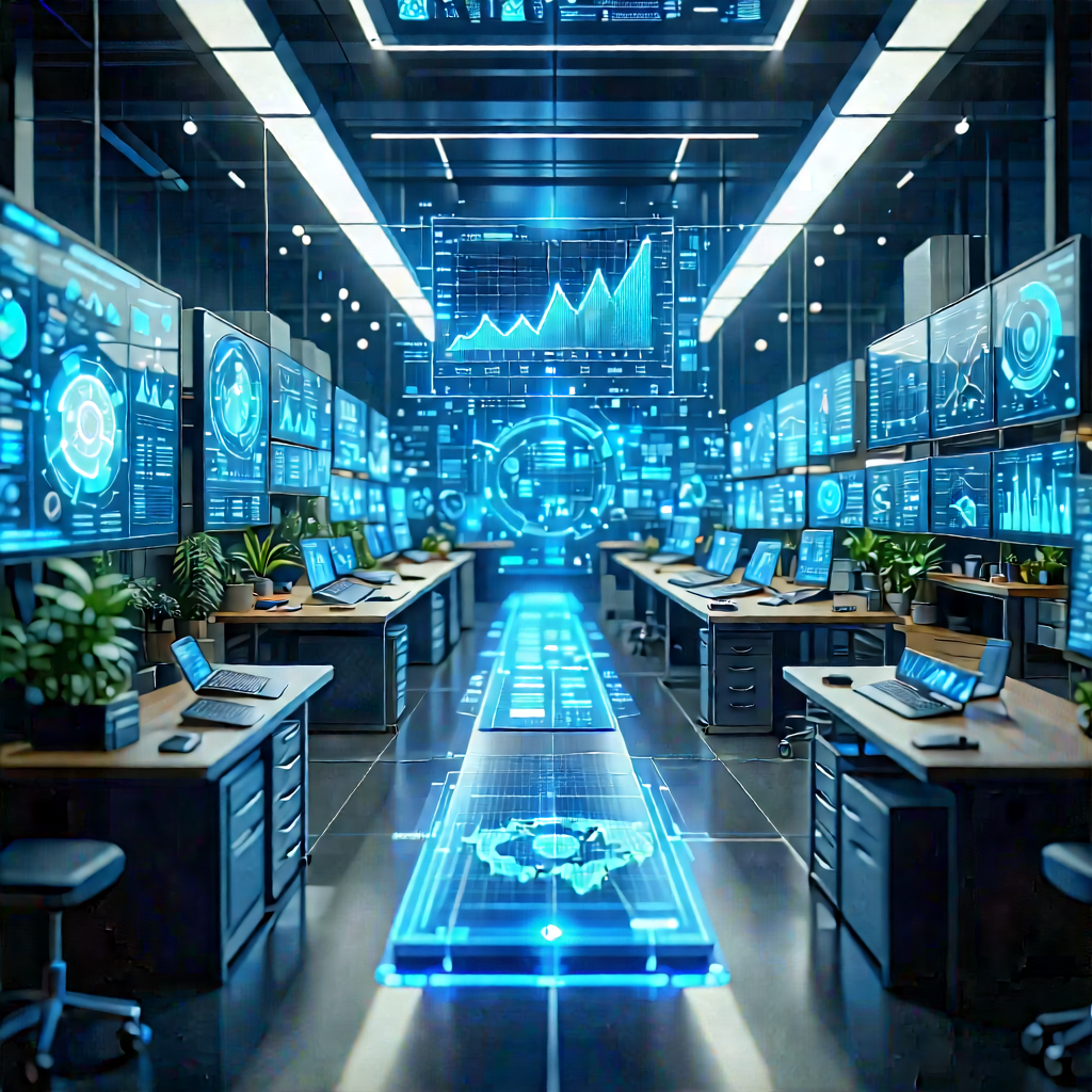 Financial Technology In Manufacturing Facility With Image, There