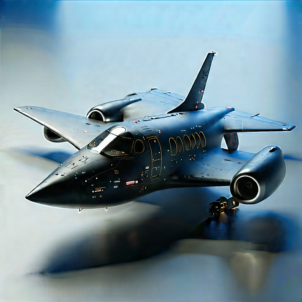 Aerospace Technology In Tech Office With Black Model