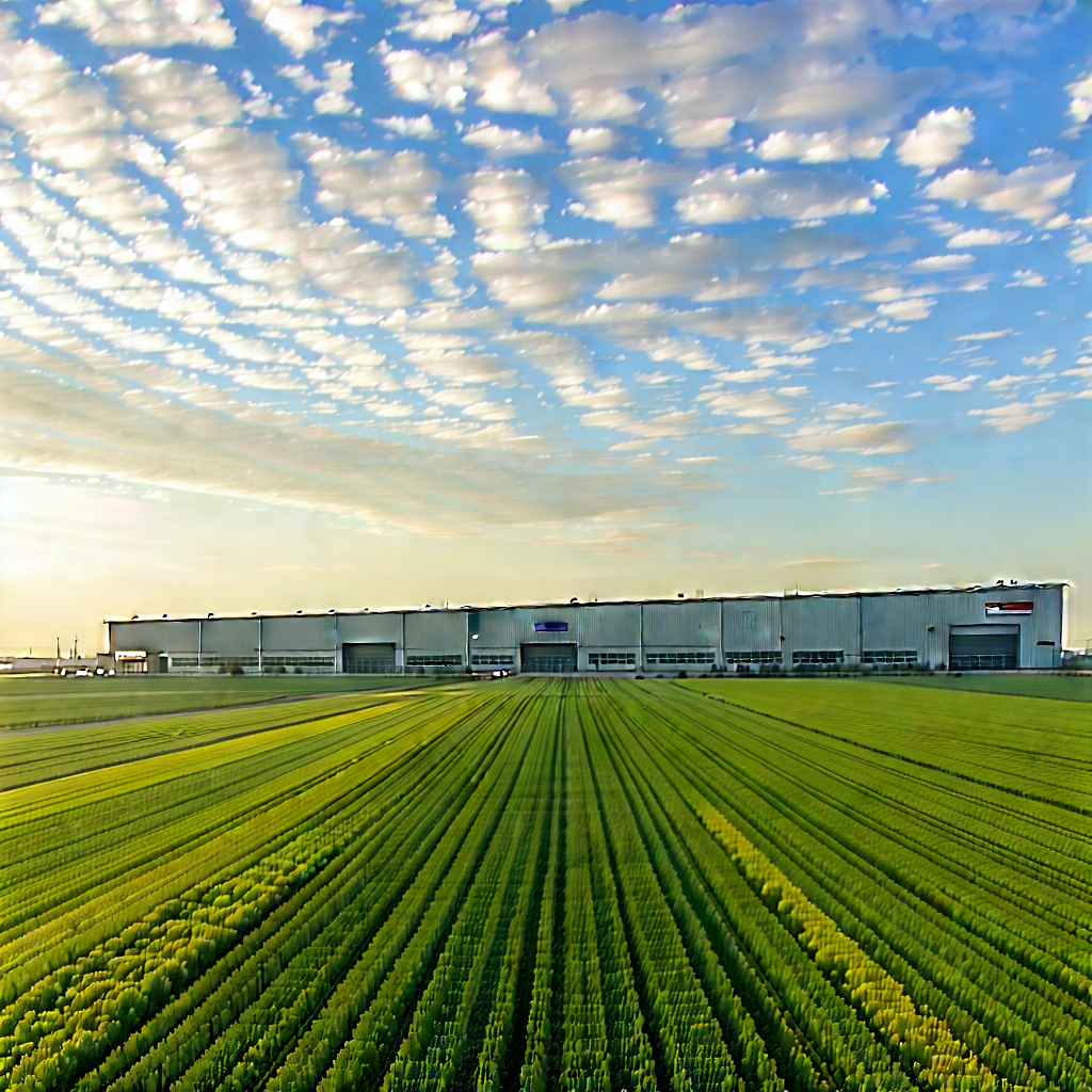 Agricultural Technology In Manufacturing Facility With Large, Open