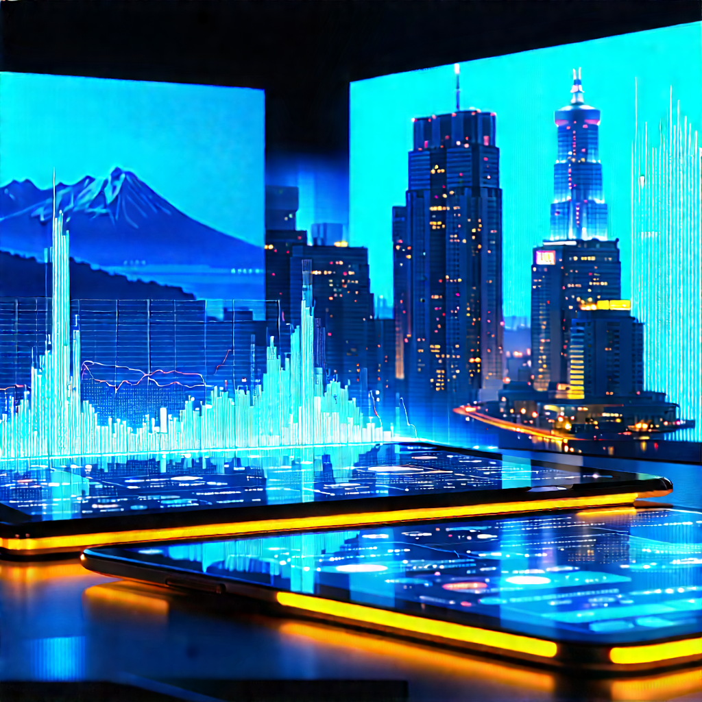 Tablet With Data Visualization With Large Screen