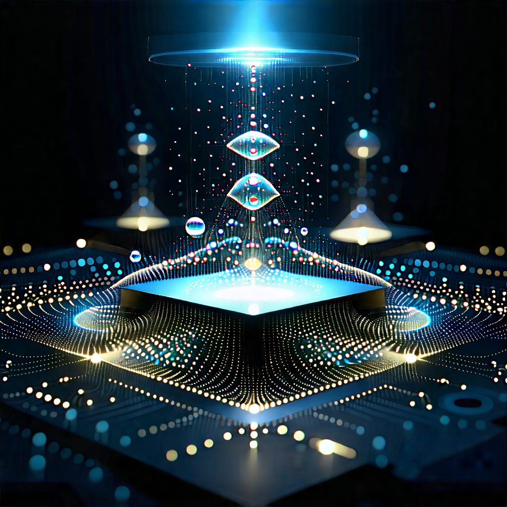 Quantum Computer With (digital:1.34) Particles With Image, There