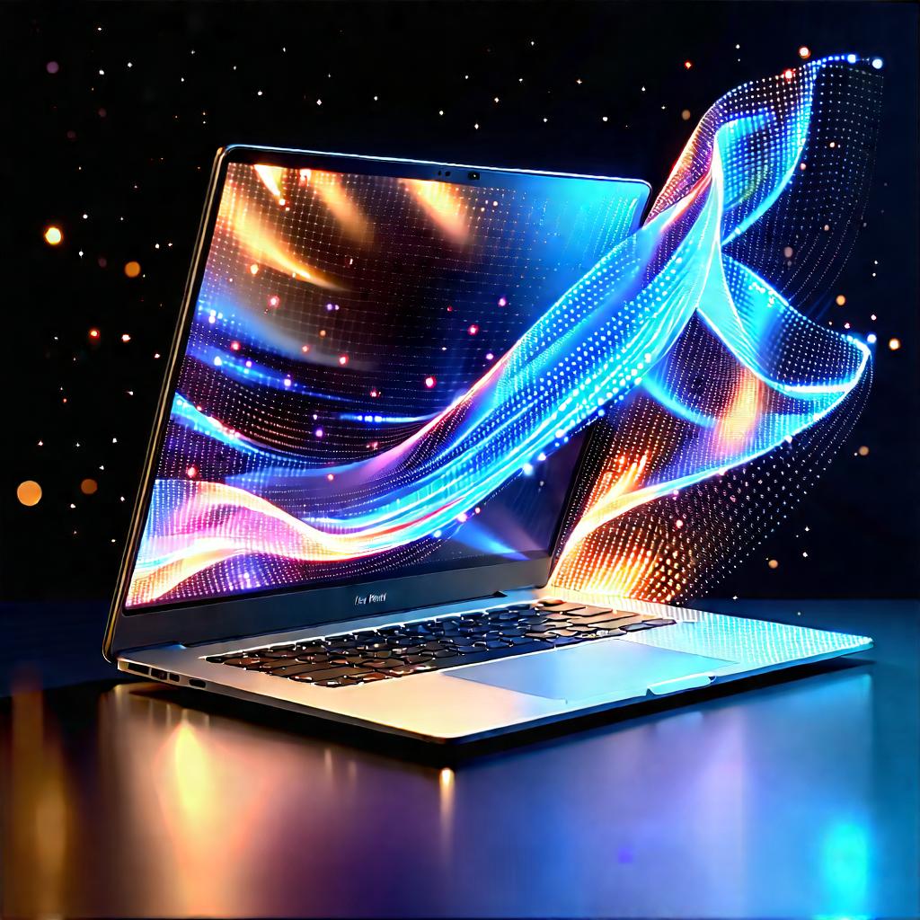 Laptop With Holographic Display With Laptop Computer