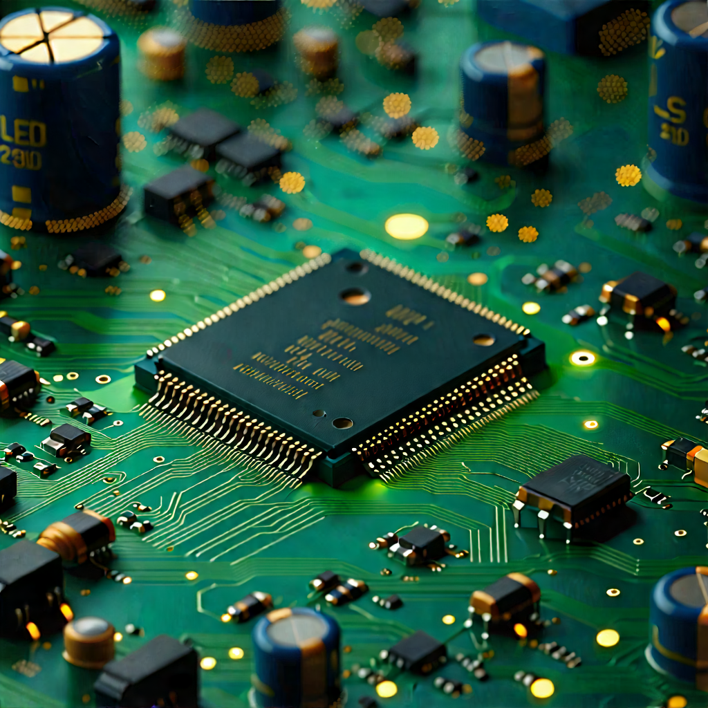 Close-up of electronic circuit