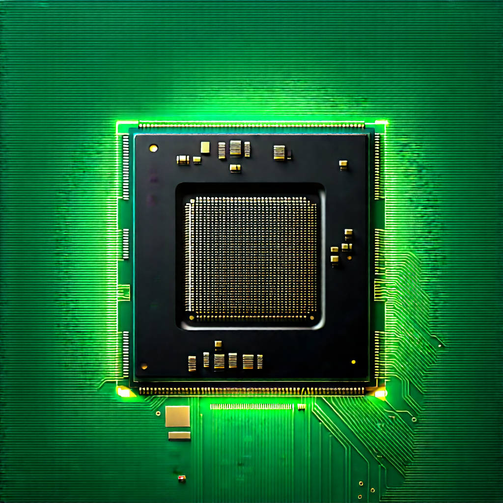 Close-up of microprocessor