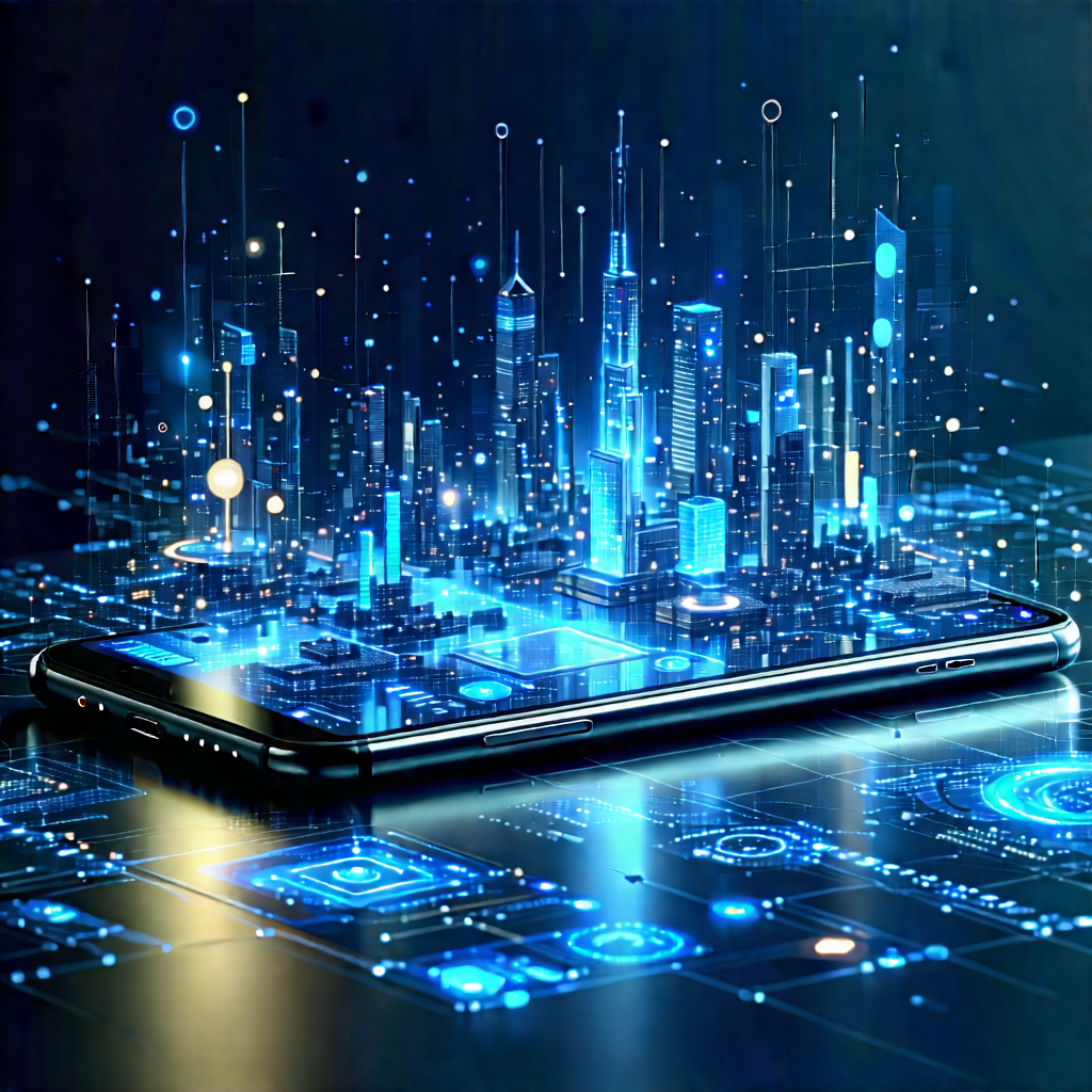 Smartphone With Data Visualization With Cell Phone
